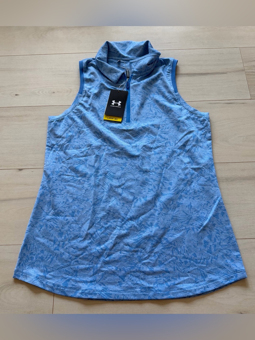 Under Armour Women’s NWT Blue Sleeveless 1/4 Zip Performance Tank